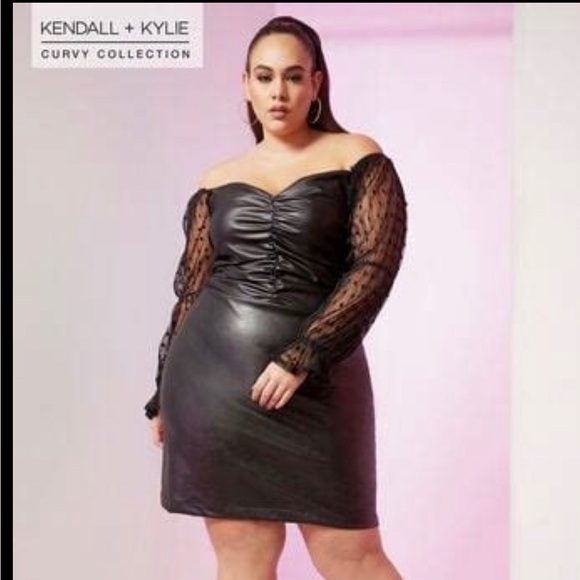Kendall & Kylie Dresses | Kendall and Kylie Faux Leather Dress | Color: Black | Size: 16 | Nikita52'S Closet